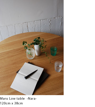 円卓/ちゃぶ台 ナラ無垢材のローテーブル 120cm平脚 3016  イメージ-3