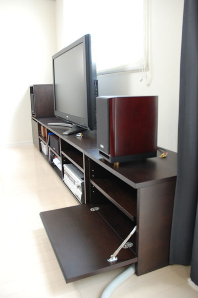 テレビボード 3メートル巾 ダークブラウン色 c5001  イメージ-3