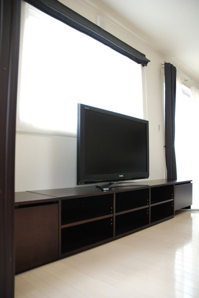 テレビボード 3メートル巾 ダークブラウン色 c5001  イメージ-2
