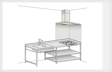 フレームキッチン 棚だけのシンプルタイプ 5022  イメージ-2
